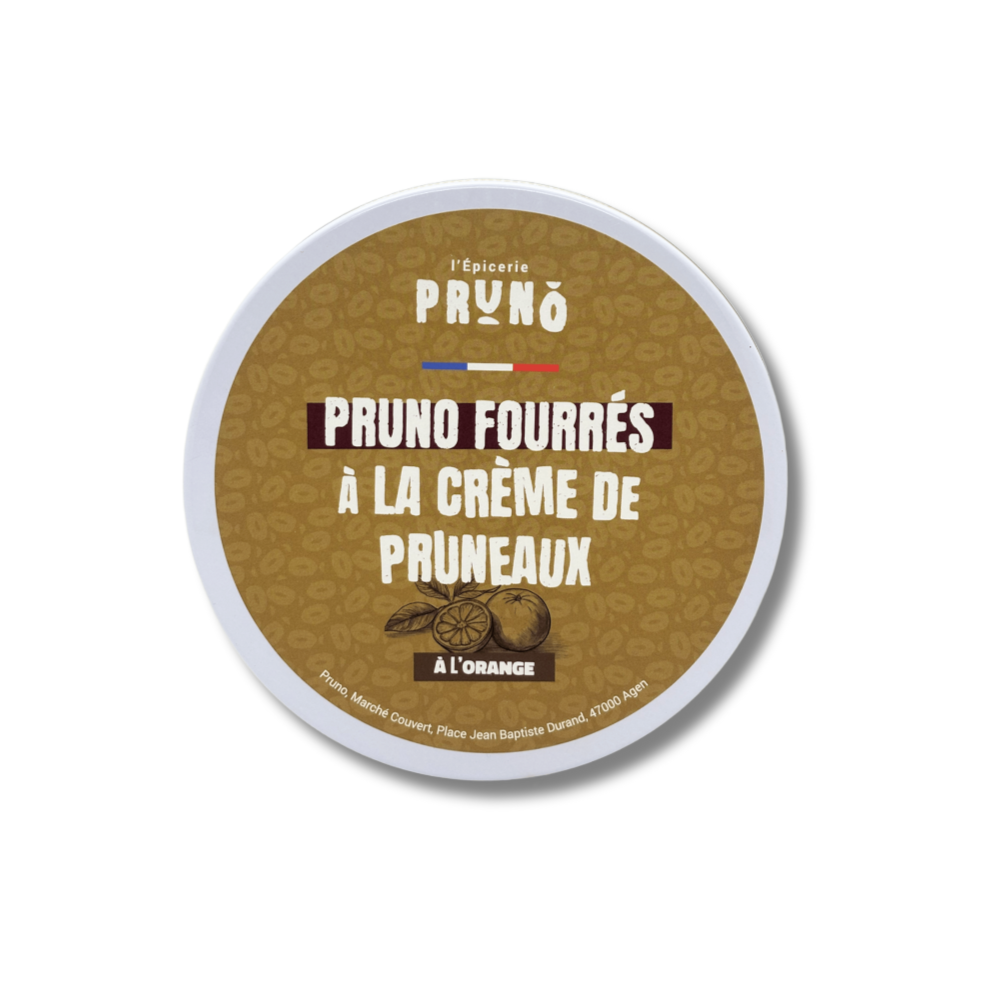 Boîte de pruneaux fourrés à l’orange 400g
