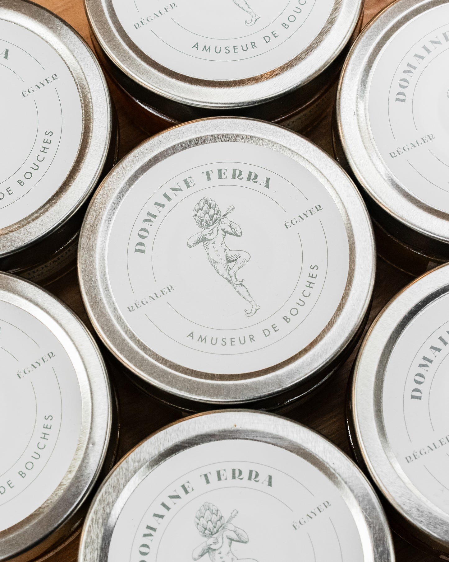 Gamme de tartinables Domaine Terra 130g - Vue du dessus du pot