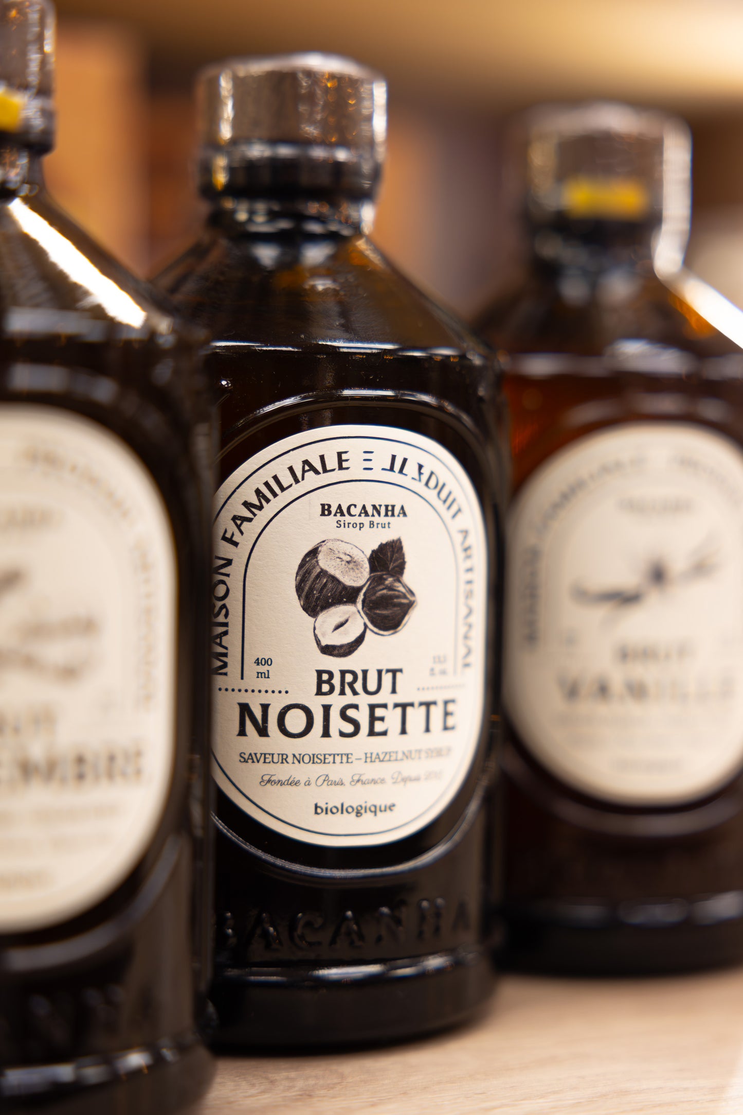 Sirop de Noisette Biologique Bacanha 400 ml – bouteille