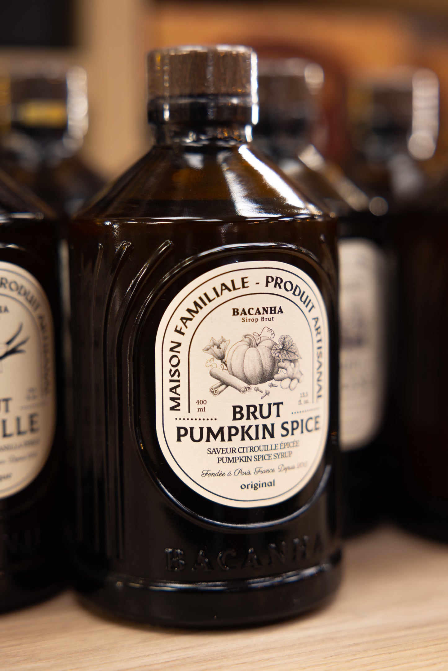 Sirop Citrouille Épicée Pumpkin Spice Bacanha 400 ml – bouteille