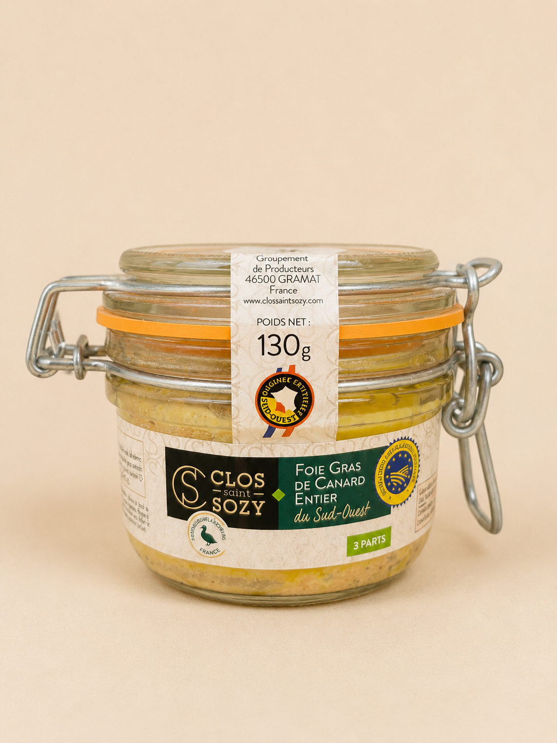 Foie gras de canard entier du Sud-Ouest 130g – IGP