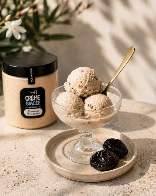 Crème glacée pruneaux Armagnac