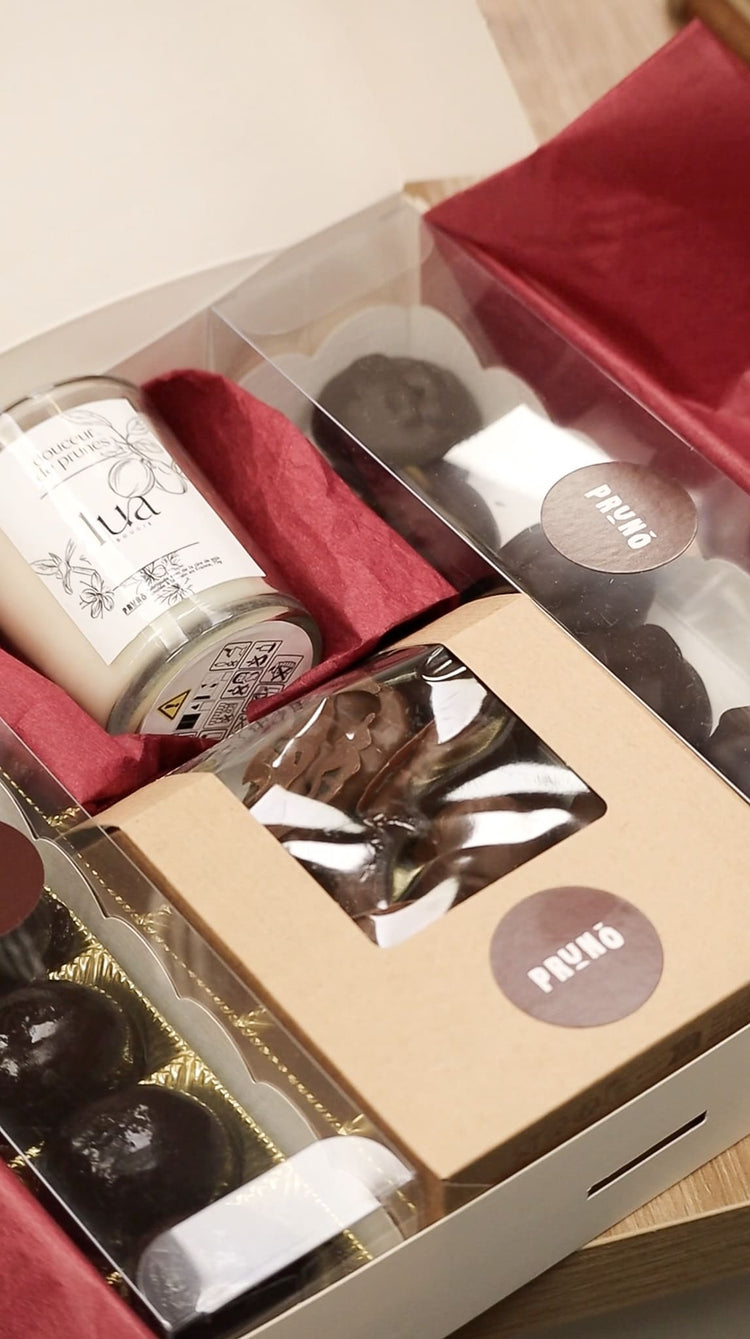 Coffrets cadeaux gourmands PRUNO : pruneaux d’Agen et spécialités du Sud-Ouest