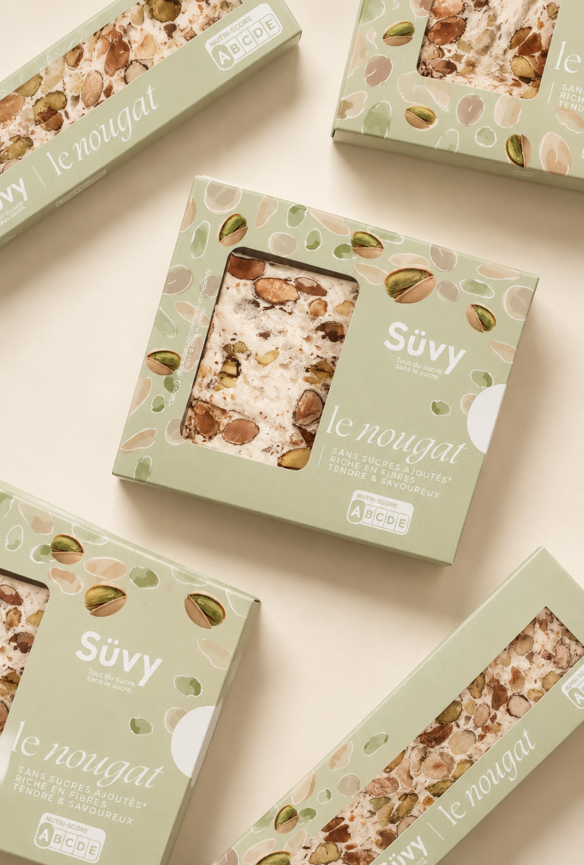 Nougat Süvy aux fruits à coque, étuis 65 g