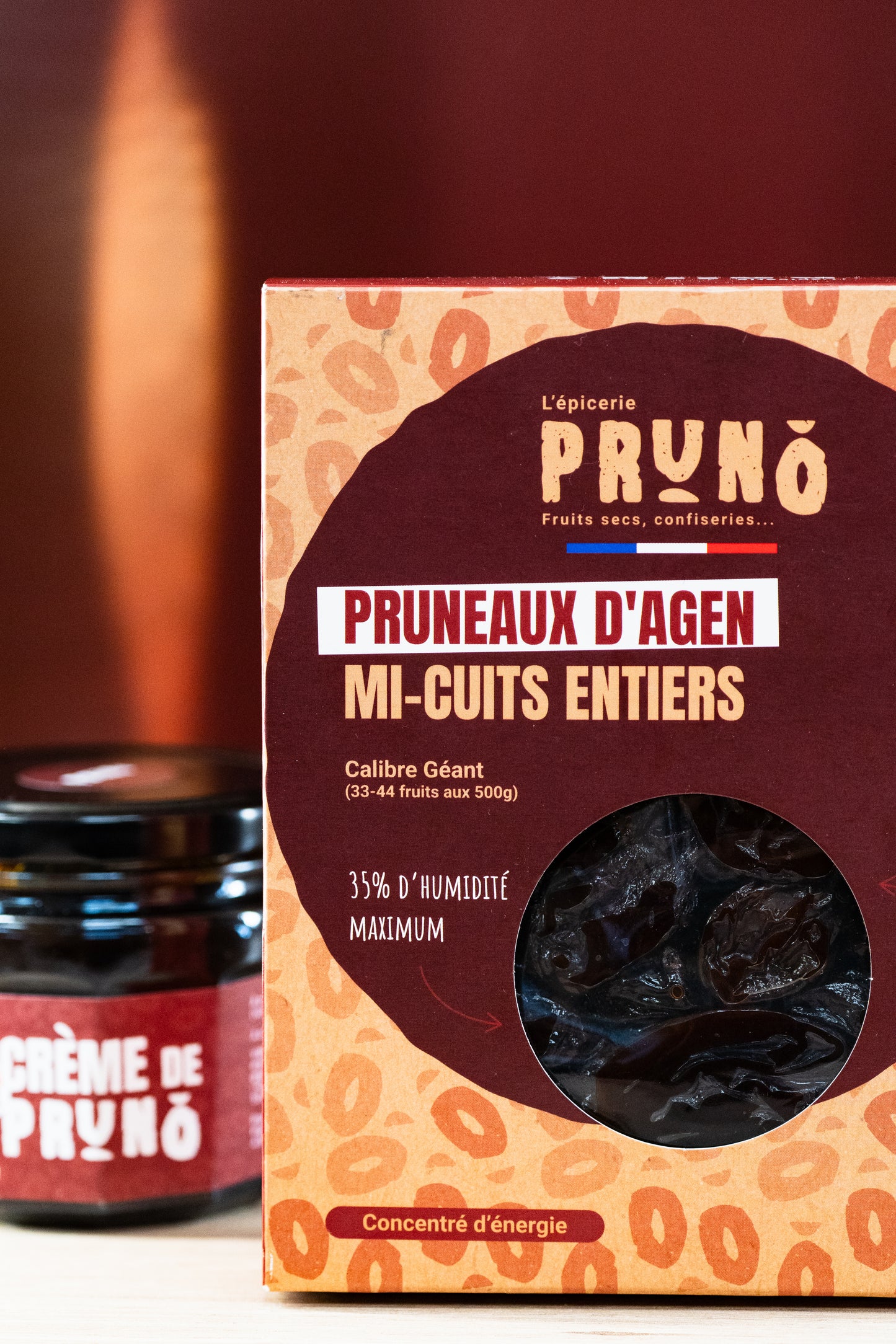 Boite de pruneaux d’Agen mi-cuits entiers 500g