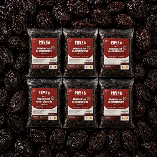 Pack Économique – 6 Sachets de Pruneaux d'Agen Mi-Cuits Dénoyautés IGP – 3 kg