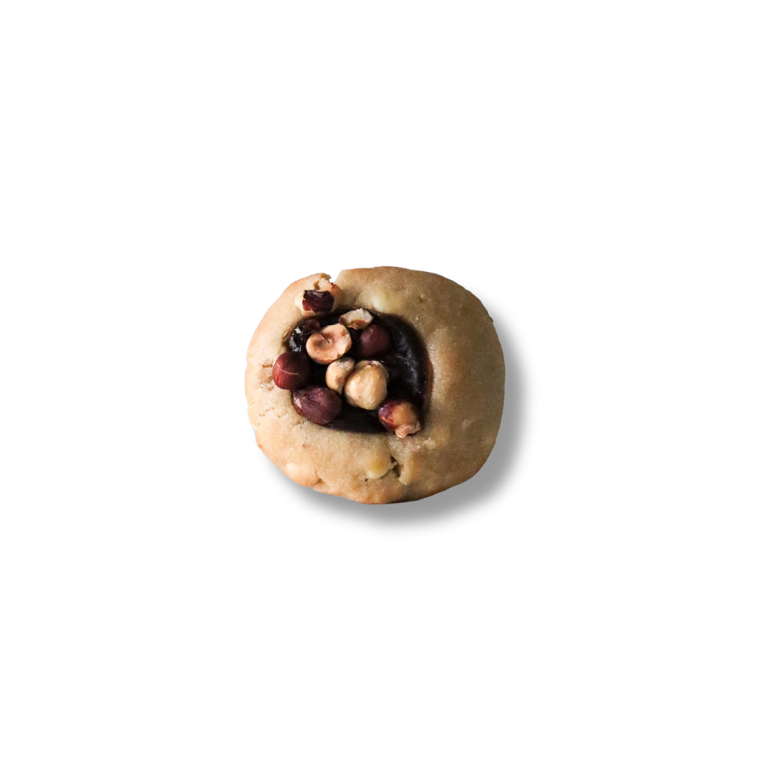 Cookie noisette et crème de pruneaux d'Agen