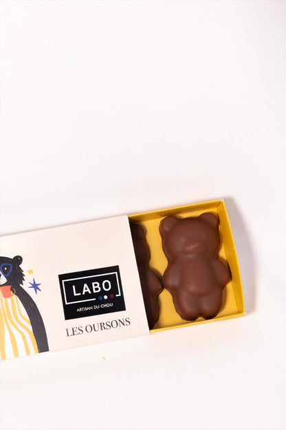 Oursons Guimauve Artisanaux enrobés de Chocolat – x6 - Labo