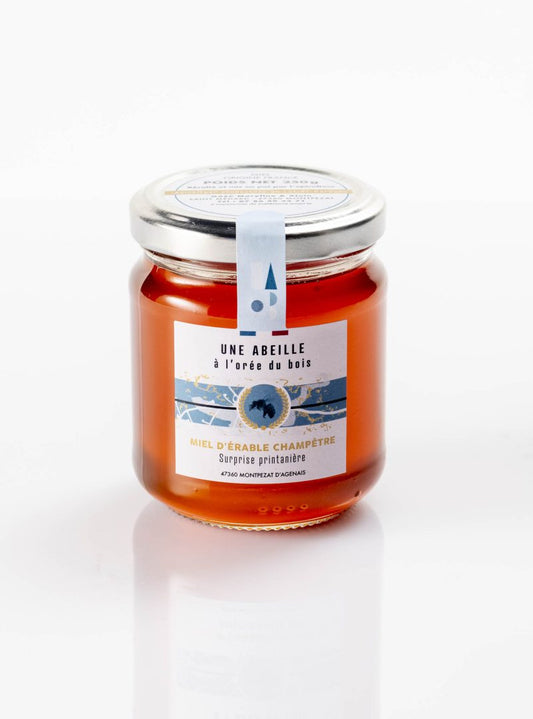 Pot de miel d’érable champêtre 250g en verre