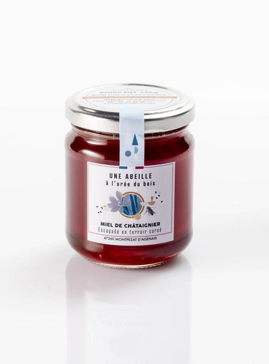 Pot de miel de châtaignier Une Abeille à l'Orée du Bois – 250g