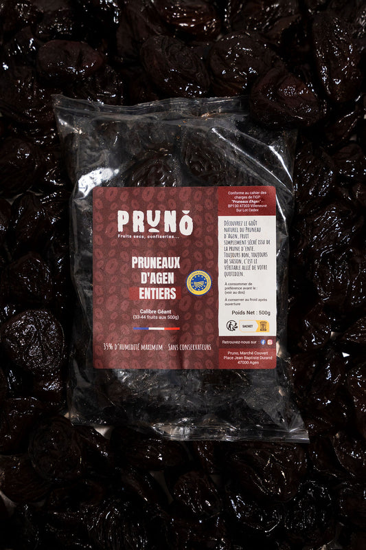 Pruneaux d’Agen entiers – 500g PRUNO