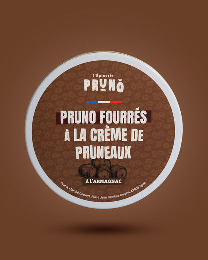 Pruneaux fourrés à la crème de pruneaux à l'Armagnac - Boîte 400g PRUNO