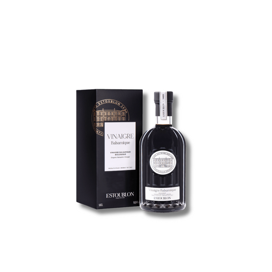 Vinaigre balsamique artisanal en bouteille, arômes fruités et boisés