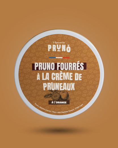 Boîte de pruneaux fourrés à l'orange 325 g PRUNO