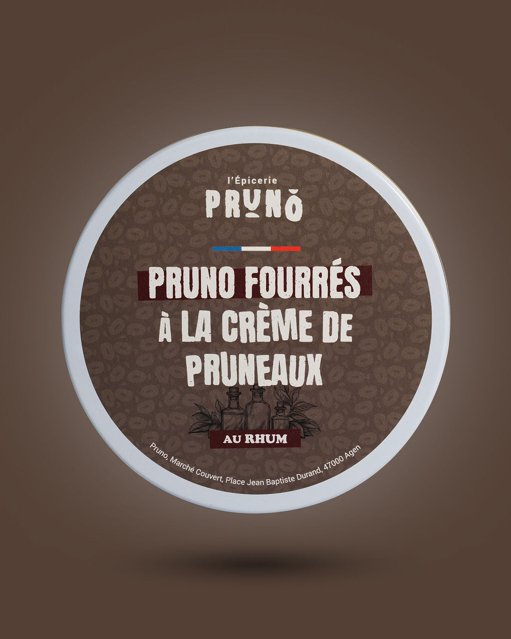 Boîte de pruneaux fourrés au rhum 325 g PRUNO