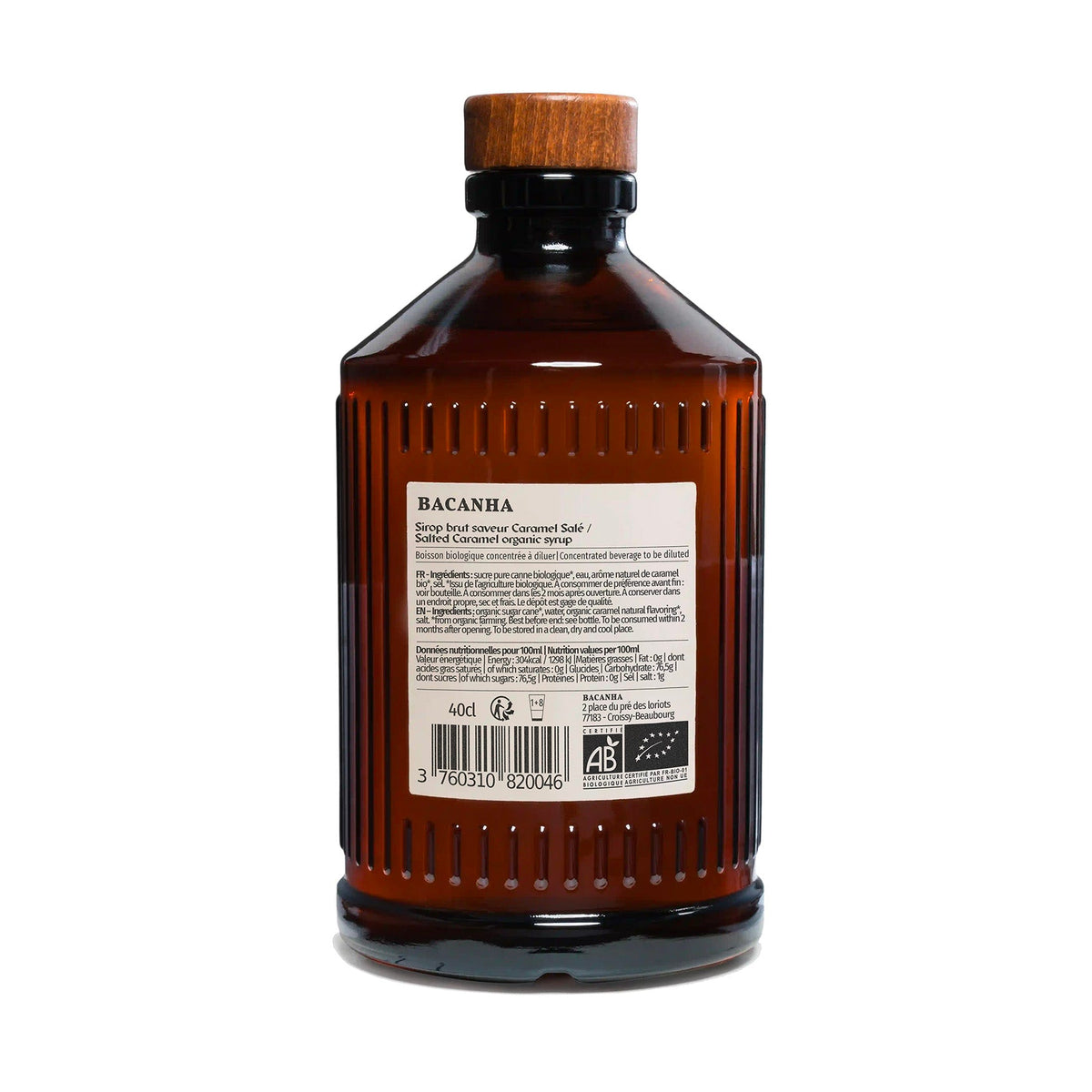 Sirop de Caramel Salé Biologique – Bacanha – 400 ml