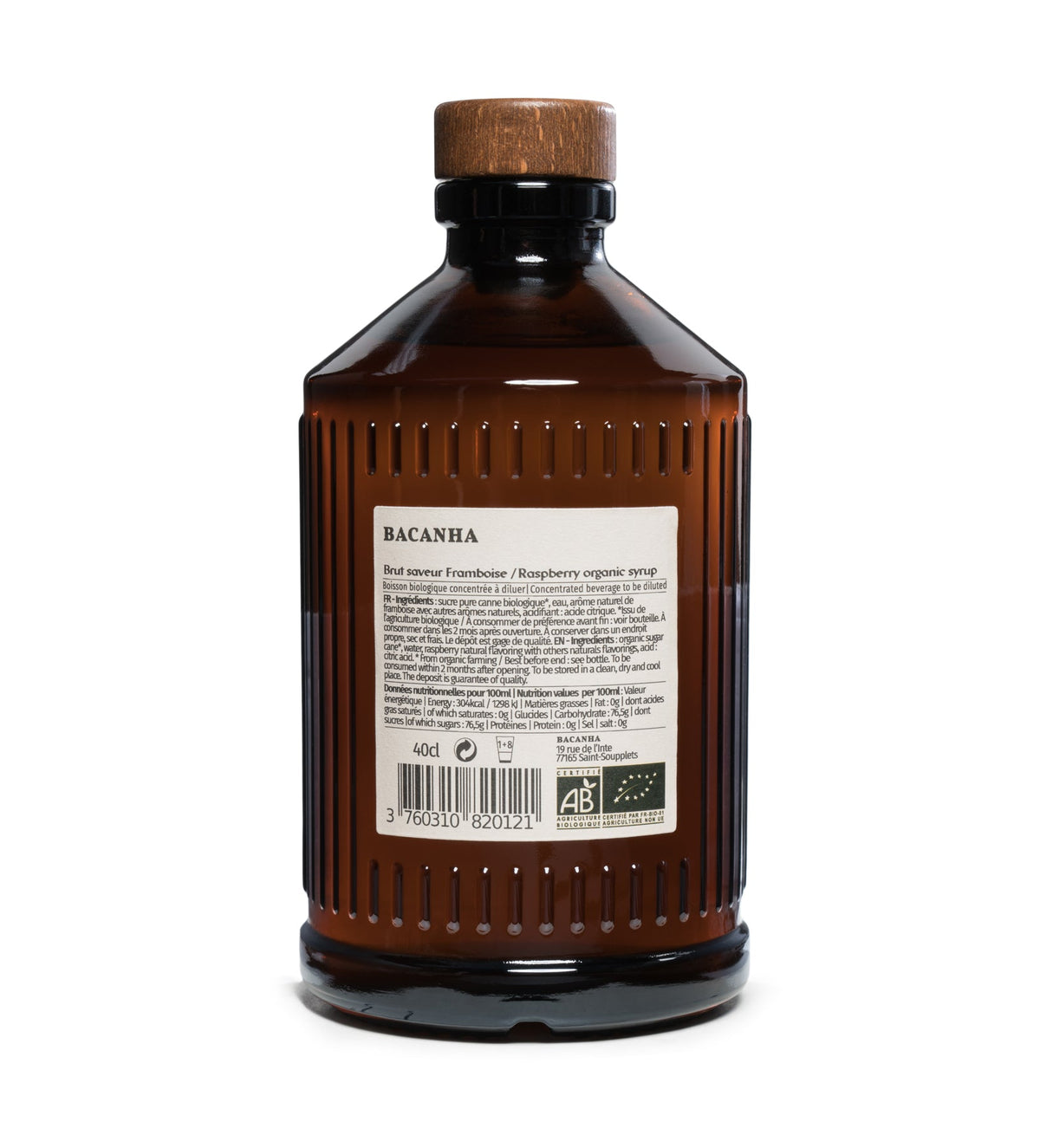 Sirop de Framboise Biologique – Bacanha – 400 ml